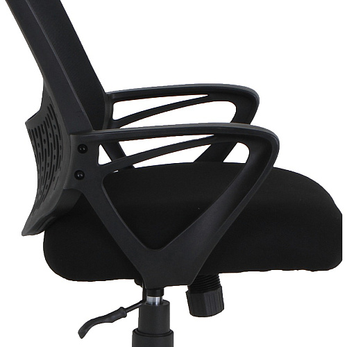 NuSparc Mid-back Mesh Task Chair Fabric Seat Material - Mid Back - Black - 1 Each (CH301MABK)