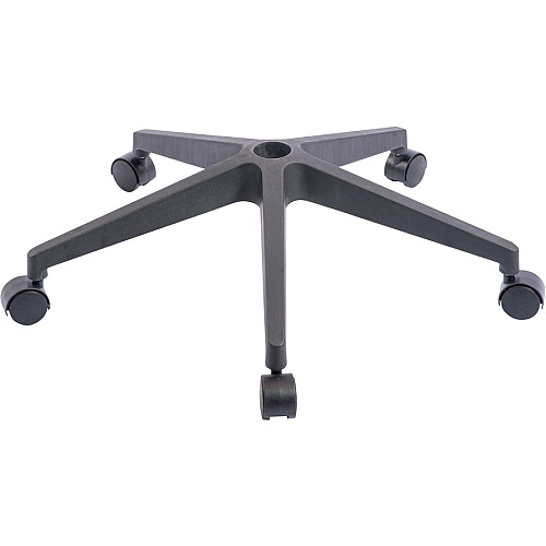 NuSparc Mid-Back Task Chair Fabric Back Material - Mid Back - 5-star Base - Black - Armrest - 1 Each (CH201MABK)