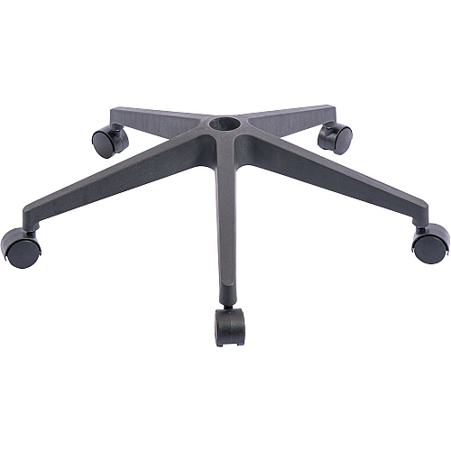NuSparc Mid-Back Task Chair Fabric Back Material - Mid Back - 5-star Base - Black - Armrest - 1 Each (CH201MABK)