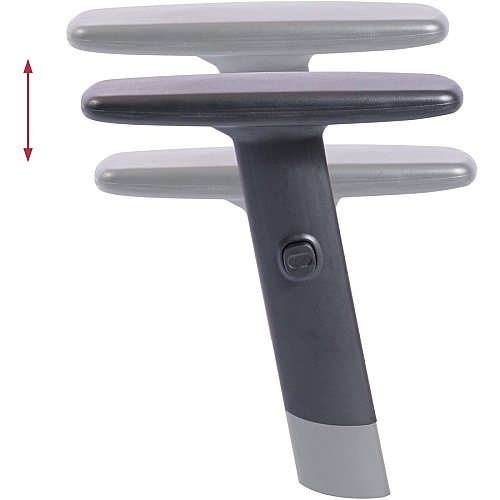 NuSparc Mid-Back Task Chair Fabric Back Material - Mid Back - 5-star Base - Black - Armrest - 1 Each (CH201MABK)