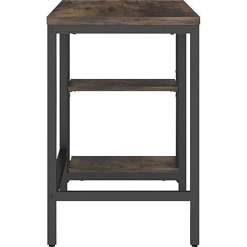 NuSparc Metal Frame Desk Vintage Oak, Black Top - Contemporary Style - 220 lb Capacity - 47.20" Table Top Width x 19.70" Table Top Depth x 1" Table Top Thickness - 29.50" Height - Assembly Required - High Pressure Laminate (HPL) Top Material - (DK101NRRK)