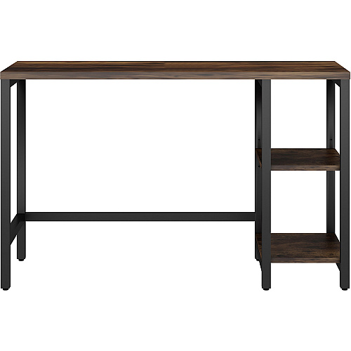 NuSparc Metal Frame Desk Vintage Oak, Black Top - Contemporary Style - 220 lb Capacity - 47.20" Table Top Width x 19.70" Table Top Depth x 1" Table Top Thickness - 29.50" Height - Assembly Required - High Pressure Laminate (HPL) Top Material - (DK101NRRK)