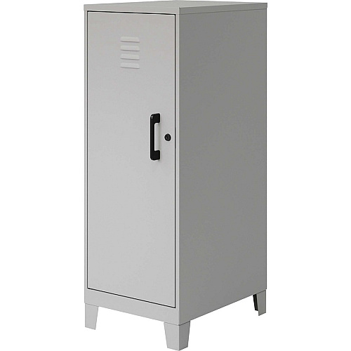 NuSparc Personal Locker 3 Shelve(s) - for Office, Home, Sport Equipments, Toy, Game, Classroom, Playroom, Basement, Garage - Overall Size 42.5" Height x 14.2" Width x 18" Depth - Silver - Steel - TAA Compliant (SL318ZZSR)