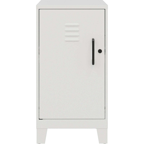NuSparc Personal Locker 2 Shelve(s) - for Office, Home, Sport Equipments, Toy, Game, Classroom, Playroom, Basement, Garage - Overall Size 27.5" Height x 14.2" Width x 18" Depth - White - Steel - TAA Compliant (SL218ZZWE)