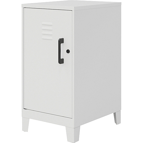 NuSparc Personal Locker 2 Shelve(s) - for Office, Home, Sport Equipments, Toy, Game, Classroom, Playroom, Basement, Garage - Overall Size 27.5" Height x 14.2" Width x 18" Depth - White - Steel - TAA Compliant (SL218ZZWE)