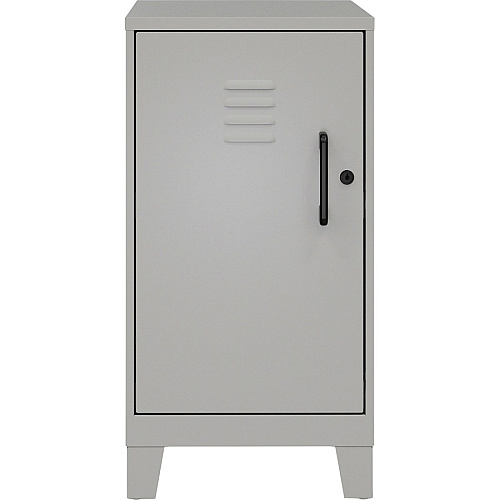 NuSparc Personal Locker 2 Shelve(s) - for Office, Home, Sport Equipments, Toy, Game, Classroom, Playroom, Basement, Garage - Overall Size 27.5" Height x 14.2" Width x 18" Depth - Silver - Steel - TAA Compliant (SL218ZZSR)