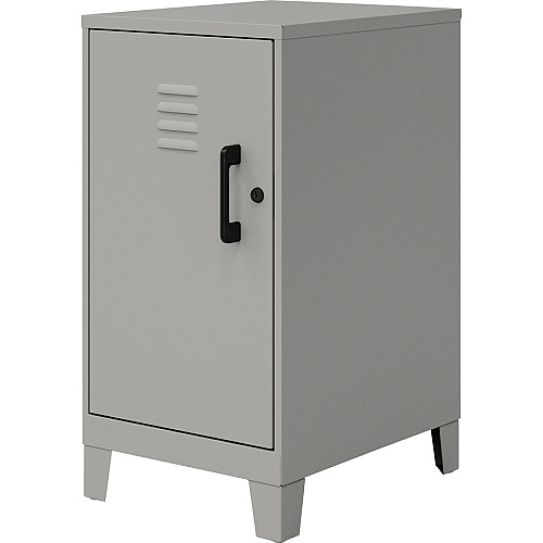 NuSparc Personal Locker 2 Shelve(s) - for Office, Home, Sport Equipments, Toy, Game, Classroom, Playroom, Basement, Garage - Overall Size 27.5" Height x 14.2" Width x 18" Depth - Silver - Steel - TAA Compliant (SL218ZZSR)