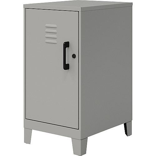 NuSparc Personal Locker 2 Shelve(s) - for Office, Home, Sport Equipments, Toy, Game, Classroom, Playroom, Basement, Garage - Overall Size 27.5" Height x 14.2" Width x 18" Depth - Silver - Steel - TAA Compliant (SL218ZZSR)