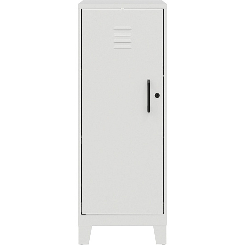 NuSparc Personal Locker 3 Shelve(s) - for Office, Home, Sport Equipments, Toy, Game, Classroom, Playroom, Basement, Garage - Overall Size 42.5" Height x 14.2" Width x 18" Depth - White - Steel - TAA Compliant (SL318ZZWE)