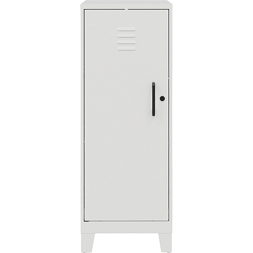 NuSparc Personal Locker 3 Shelve(s) - for Office, Home, Sport Equipments, Toy, Game, Classroom, Playroom, Basement, Garage - Overall Size 42.5" Height x 14.2" Width x 18" Depth - White - Steel - TAA Compliant (SL318ZZWE)
