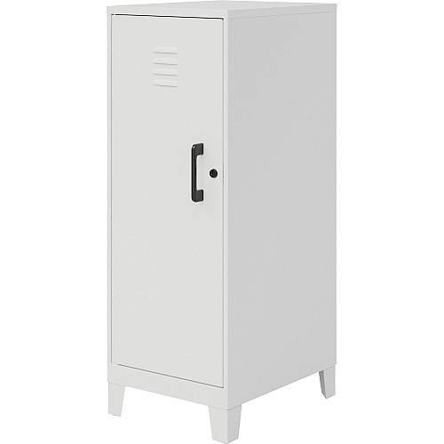 NuSparc Personal Locker 3 Shelve(s) - for Office, Home, Sport Equipments, Toy, Game, Classroom, Playroom, Basement, Garage - Overall Size 42.5" Height x 14.2" Width x 18" Depth - White - Steel - TAA Compliant (SL318ZZWE)