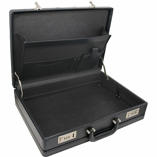 NuSparc Carrying Case (Attach&eacute;) Document, Paper, Business Card, Pen - Black Vinyl Body - 12.5" Height x 17.5" Width x 4" Depth - 1 Each (BC100ZZBK)