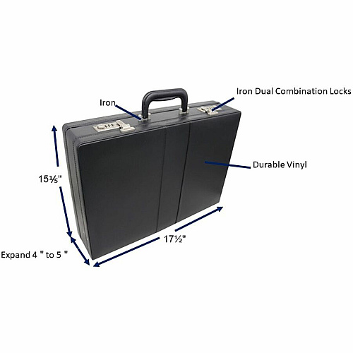 NuSparc Carrying Case (Attach&eacute;) Document, Paper, Business Card, Pen - Black Vinyl Body - 12.5" Height x 17.5" Width x 4" Depth - 1 Each (BC100ZZBK)