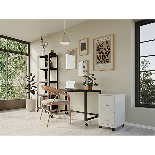 NuSparc Mobile File Cabinet 14.2" Width x 18" Depth x 29.5" Height - 3 x Drawer(s) for File, Box - Letter - Mobility, Locking Drawer, Glide Suspension, 3/4 Drawer Extension, Cam Lock, Nonporous Surface - White - Painted Steel - Recycled (VF318BMWE)