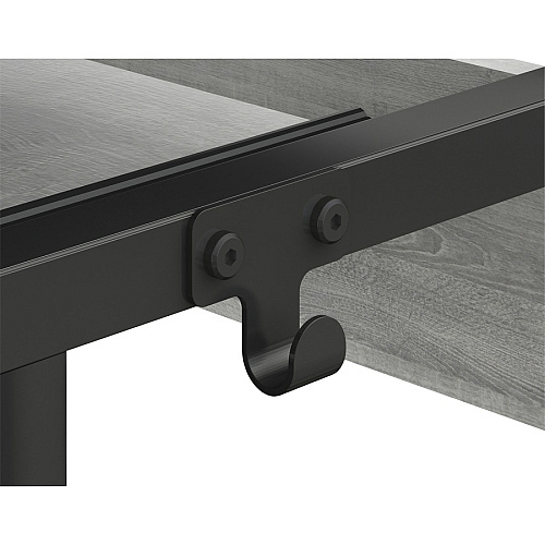 NuSparc Mobile Computer Workstation w/Keybrd Tray Weathered Charcoal Laminate, Black Top - 110 lb Capacity - 23.60" Table Top Width x 20.60" Table Top Depth - 53.50" Height - Assembly Required - Medium Density Fiberboard (MDF) Top Material - 1 (WS100AMWC)