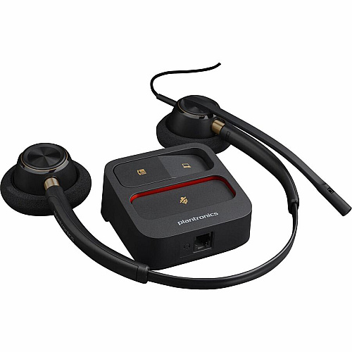 Poly EncorePro HW520 Binaural Headset Stereo - Mini-phone (3.5mm) - Wired - 20 Hz - 16 kHz - On-ear - Binaural - Ear-cup - 2.58 ft Cable - Omni-directional, Noise Cancelling Microphone - Black (783P6AA)