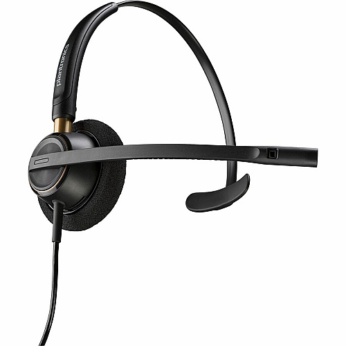 Poly EncorePro HW510 Monoaural Headset Mono - Mini-phone (3.5mm), Quick Disconnect - Wired - 20 Hz to 16 kHz - On-ear, Over-the-head - Monaural - Supra-aural - 2.58 ft Cable - Omni-directional, Noise Cancelling Microphone - Black - TAA Compliant (783Q1AA)
