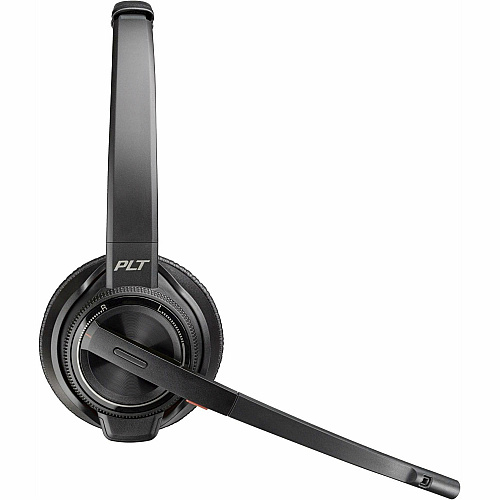 Poly Savi 8200 Office 8220 Headset Microsoft Teams Certification - Stereo - USB Type A, RJ-11 - Wired/Wireless - Bluetooth/DECT - 590.6 ft - 32 Ohm - 20 Hz to 20 kHz - Over-the-head, On-ear - Binaural - Supra-aural - Noise Cancelling Microphone  (7S4B6AA)