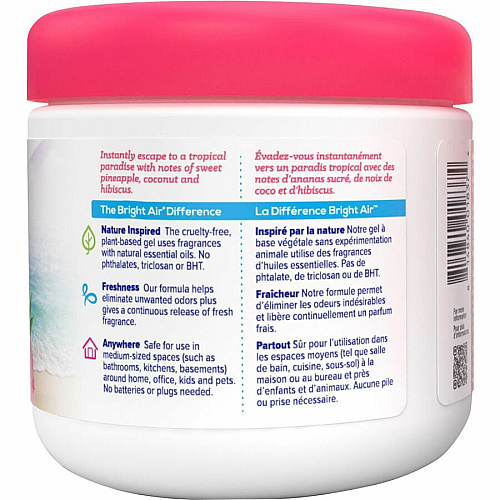 Bright Air Super Odor Eliminator Air Freshener 14 fl oz (0.4 quart) - Tropical Paradise & Pineapple - 90 Day - Cruelty-free, Phthalate-free, Triclosan-free, BHT Free - 1 Each (901076)