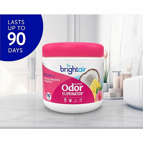 Bright Air Super Odor Eliminator Air Freshener 14 fl oz (0.4 quart) - Tropical Paradise & Pineapple - 90 Day - Cruelty-free, Phthalate-free, Triclosan-free, BHT Free - 1 Each (901076)