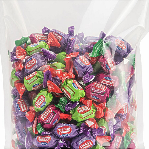 Penny Candy Dubble Bubble Gum Grape, Watermelon, Apple - Individually Wrapped - 2.50 lb - 1 Bag (016)