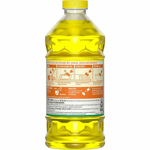 Pine-Sol Multi-Surface Cleaner For Multi Surface - Concentrate - Liquid - 40 fl oz (1.3 quart) - Lemon Fresh Scent - Deodorize, Disinfectant, Dilutable - Yellow - 1 Each (60165)
