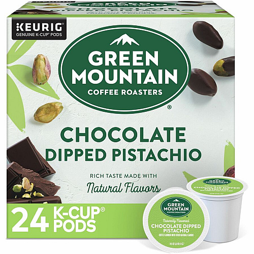 Green Mountain Coffee Roasters&reg; K-Cup Chocolate Dipped Pistachio Coffee Compatible with Keurig Brewer - Smooth - K-Cup, Pod - Chocolate Dipped Pistachio - Kosher - 24 / Box (0158)