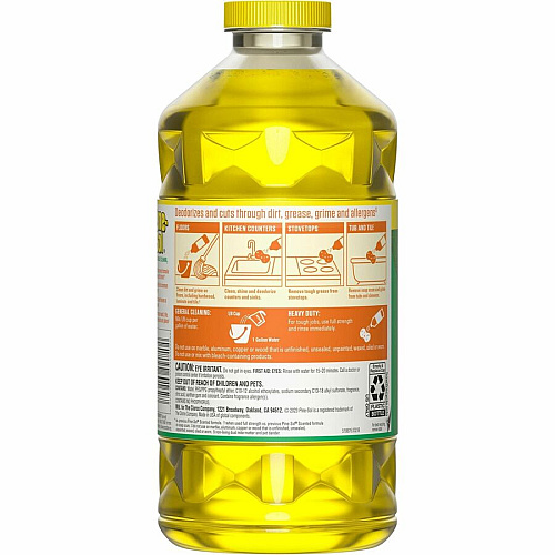Pine-Sol Multi-Surface Cleaner For Multi Surface - Concentrate - Liquid - 80 fl oz (2.5 quart) - Lemon Fresh Scent - Deodorize, Disinfectant, Dilutable - Yellow - 1 Each (60162)