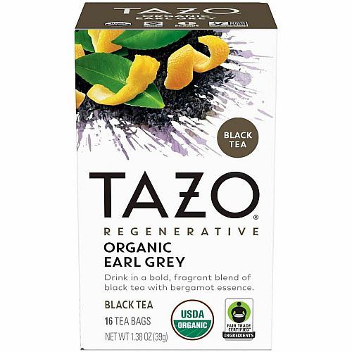Tazo Regenerative Organic Earl Grey Black Tea Bag Black Tea - 16 / Box (00352)