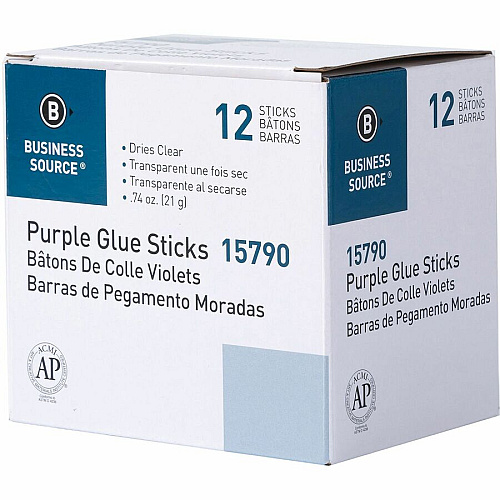 Business Source Bulk Purple Glue Sticks 0.74 oz - Purple - 12 / Box (BSN15790)