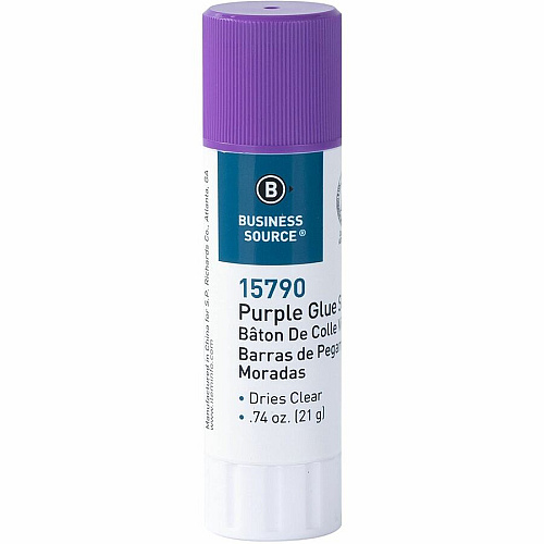 Business Source Bulk Purple Glue Sticks 0.74 oz - Purple - 12 / Box (BSN15790)