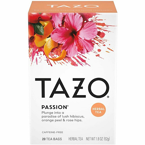 Tazo Passion Herbal Tea Bag Herbal Tea - Organic - 20 / Box (20045)