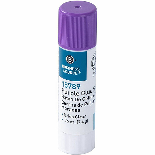 Business Source Bulk Purple Glue Sticks 0.26 oz - Purple - 12 / Box (BSN15789)