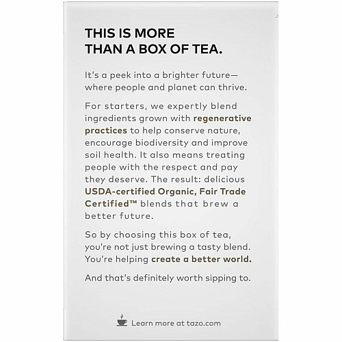 Tazo Regenerative Organic Awake English Breakfast Black Tea Bag Black Tea - Organic - 16 / Box (00303)