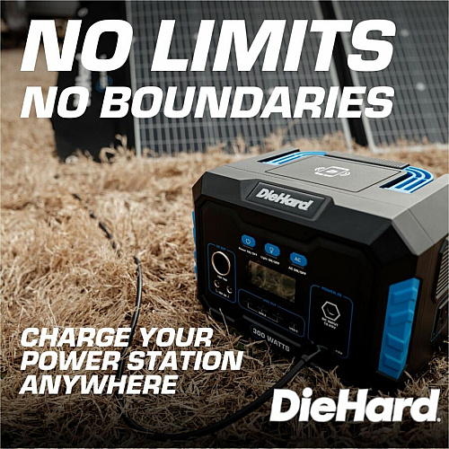 DieHard 300-Watt Lithium-ion Portable Power Station/Solar Generator Lithium Ion (Li-Ion) - Rich Black (DH2000101)