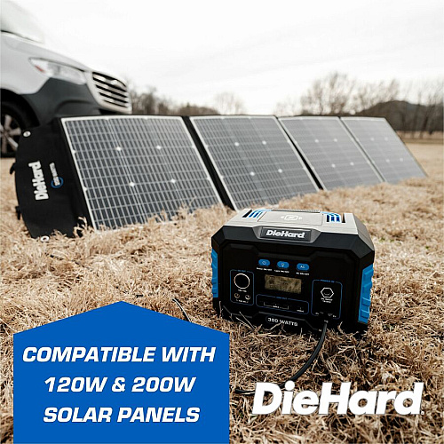DieHard 300-Watt Lithium-ion Portable Power Station/Solar Generator Lithium Ion (Li-Ion) - Rich Black (DH2000101)
