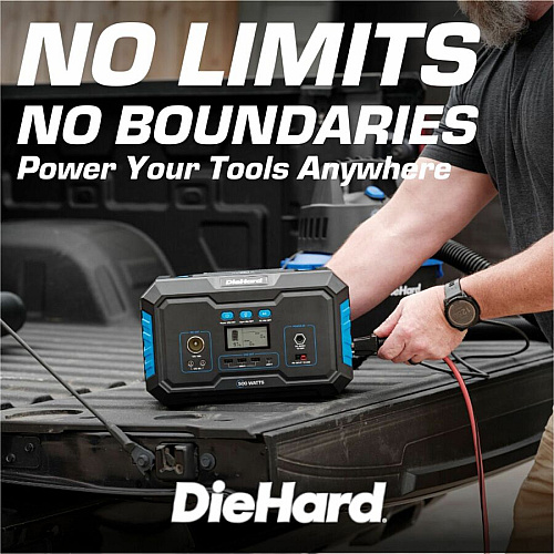 DieHard 500-Watt Lithium-ion Portable Power Station/Solar Generator Lithium Ion (Li-Ion) - Rich Black (DH2000201)