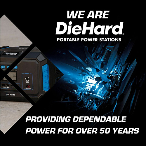 DieHard 500-Watt Lithium-ion Portable Power Station/Solar Generator Lithium Ion (Li-Ion) - Rich Black (DH2000201)