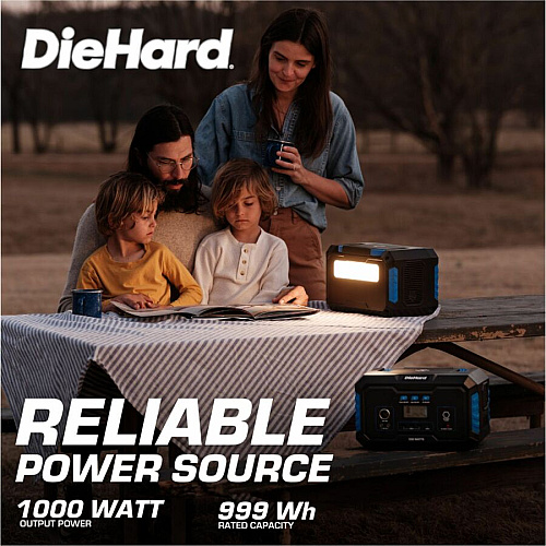 DieHard 1000-Watt Lithium-ion Portable Power Station/Solar Generator Lithium Ion (Li-Ion) - Rich Black (DH2000301)