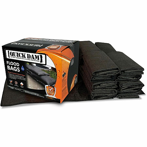 Quick Dam Flood Bags x 12" Width x 24" Depth - Black - 20 / Carton (QD122420)