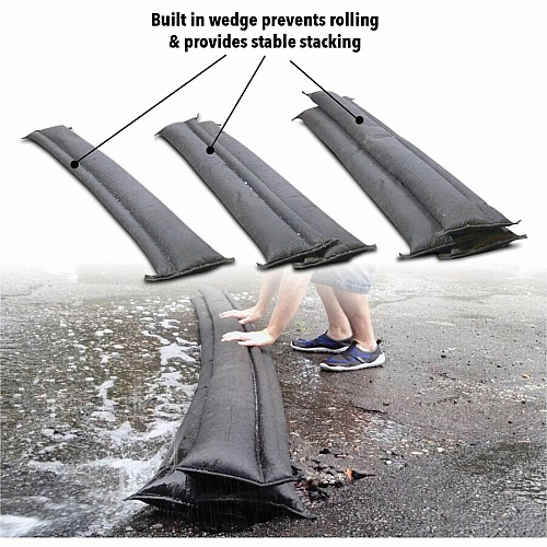Quick Dam Flood Barriers 3.5" Height - Black - 5 / Carton (QD6175)