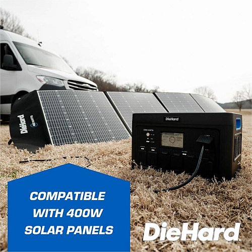 DieHard 2400-Watt Lithium-ion Portable Power Station/Solar Generator Lithium Ion (Li-Ion) - Rich Black (DH2000401)