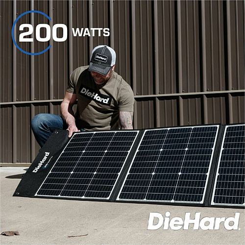 DieHard 200-Watt Solar Panel for Portable Power Station x 31.5" Width x 10.5 ft Depth - Rich Black - 1 Each (DH2000601)