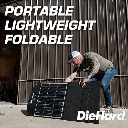DieHard 200-Watt Solar Panel for Portable Power Station x 31.5" Width x 10.5 ft Depth - Rich Black - 1 Each (DH2000601)