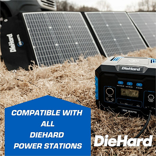 DieHard 200-Watt Solar Panel for Portable Power Station x 31.5" Width x 10.5 ft Depth - Rich Black - 1 Each (DH2000601)