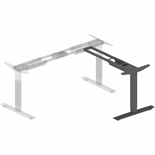 Lorell Sit-Stand 3rd-Leg Base Black Base - 275 lb Capacity - Height Adjustable - 45" Height x 51.60" Width x 26.40" Depth - Assembly Required - 1 Each (LLR25930)