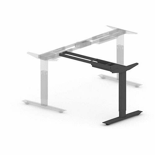 Lorell Sit-Stand 3rd-Leg Base Black Base - 275 lb Capacity - Height Adjustable - 45" Height x 51.60" Width x 26.40" Depth - Assembly Required - 1 Each (LLR25930)