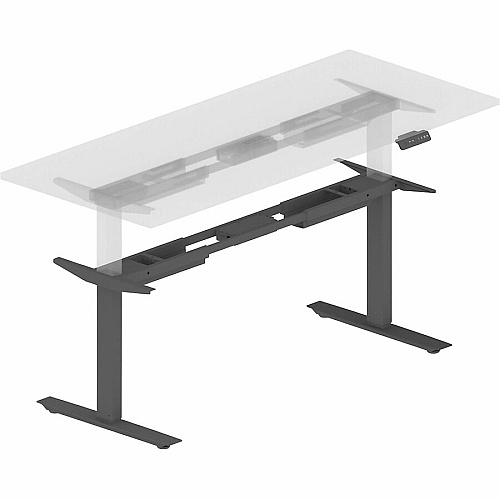 Lorell Sit-to-Stand Two-Tier Base Black Two-tier Base - 275 lb Capacity - Height Adjustable - 45.10" Height - Assembly Required - 1 Each (LLR25970)