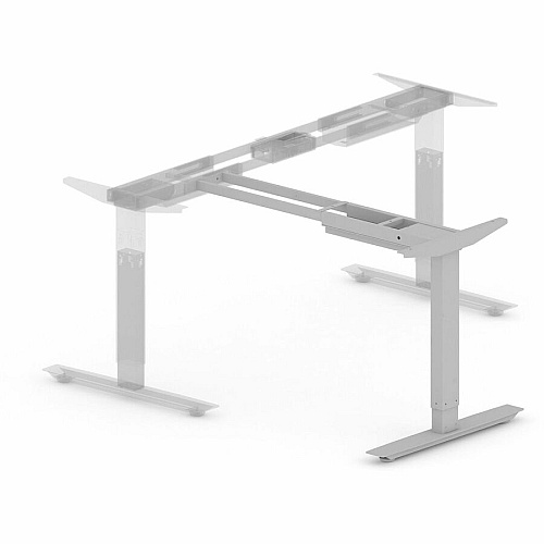Lorell Sit-Stand 3rd-Leg Base Silver Base - 275 lb Capacity - Height Adjustable - 45" Height x 51.60" Width x 26.40" Depth - Assembly Required - 1 Each (LLR25931)