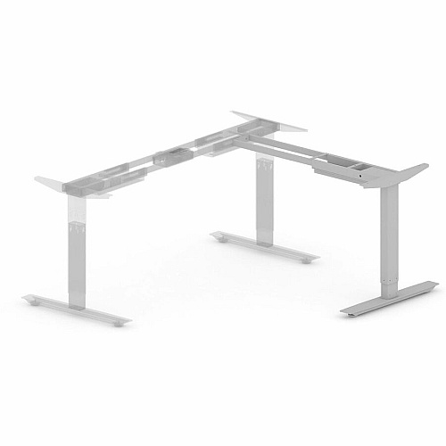Lorell Sit-Stand 3rd-Leg Base Silver Base - 275 lb Capacity - Height Adjustable - 45" Height x 51.60" Width x 26.40" Depth - Assembly Required - 1 Each (LLR25931)